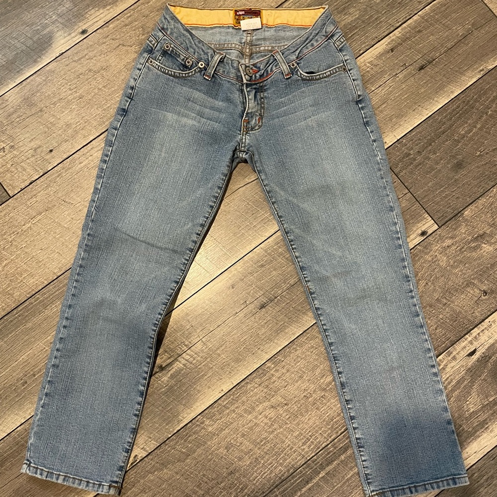 blue asphalt vintage low rise jeans